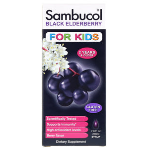 Sambucol Black Elderberry Syrup For Kids Berry Flavor 7.8 fl oz (230ml)