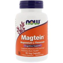 Load image into Gallery viewer, Now Foods Magtein Magnesium L-Threonate 90 Veg Capsules