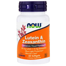 Load image into Gallery viewer, Now Foods Lutein &amp; Zeaxanthin 60 Softgels