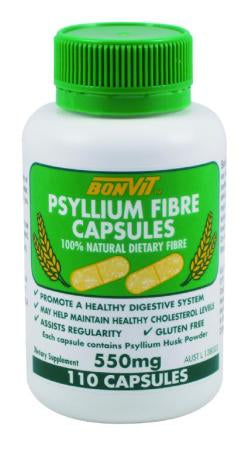 Bonvit Psyllium Fibre Capsules 550mg 110 Capsules