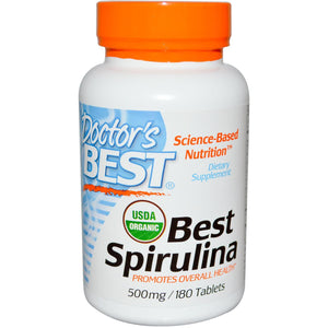 Doctor's Best Spirulina 500mg 180 Tablets - Dietary Supplement