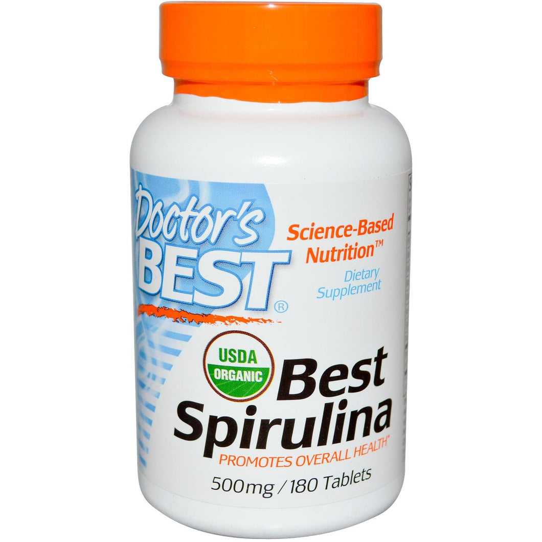Doctor's Best Spirulina 500mg 180 Tablets - Dietary Supplement