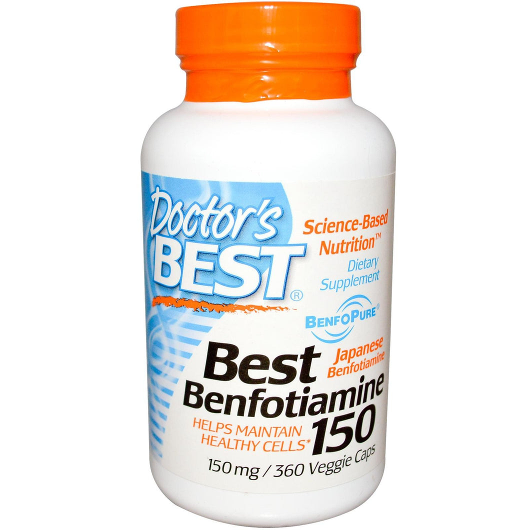 Doctor's Best, Best Benfotiamine 150, 150mg, 360 Veggie Caps