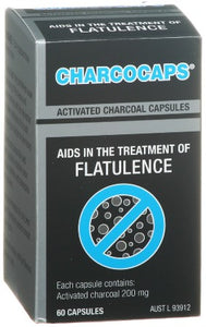 Activated Charcoal, Charco Caps, 200 mg, 60 Capsules - Supplement
