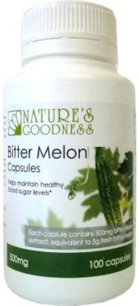 Nature's Goodness, Bitter Melon, 500 mg, 100 Capsules - Supplement