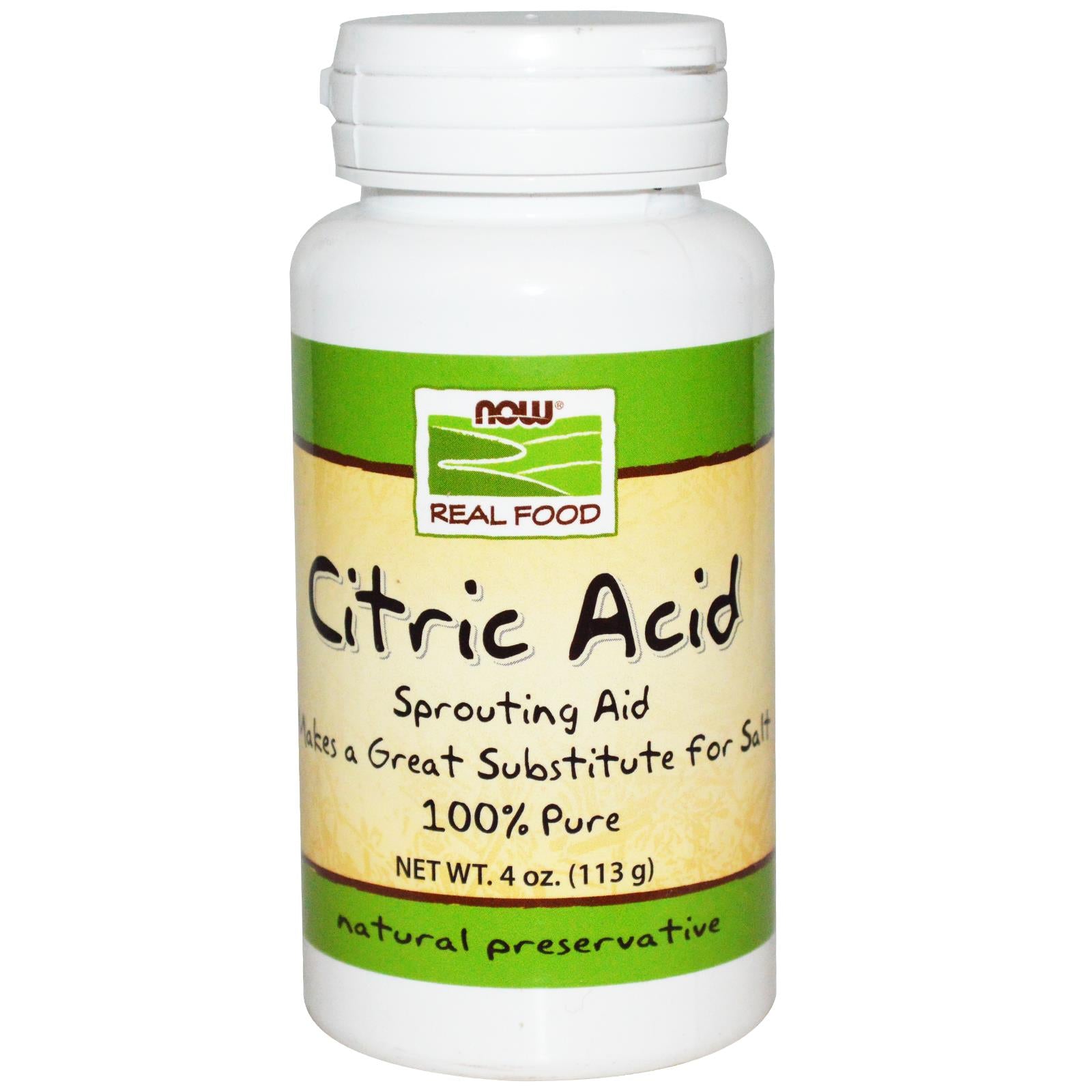 Now Foods, Real Food, Citric Acid, 113 g - Natural Supplement