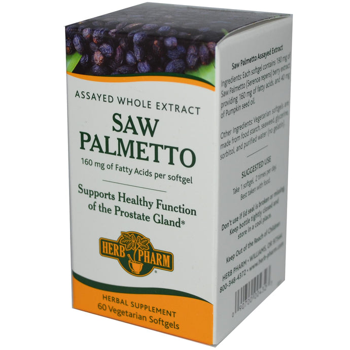 Herb Pharm, Saw Palmetto, 60 Softgels - Herbal Supplement