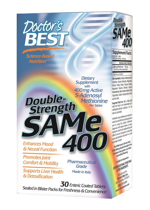Doctor's Best SAMe 400 Double Strength 30 Enteric Coated Tablets