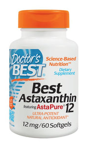 Doctor's Best, Best Astaxanthin, 12 mg, 60 Softgels