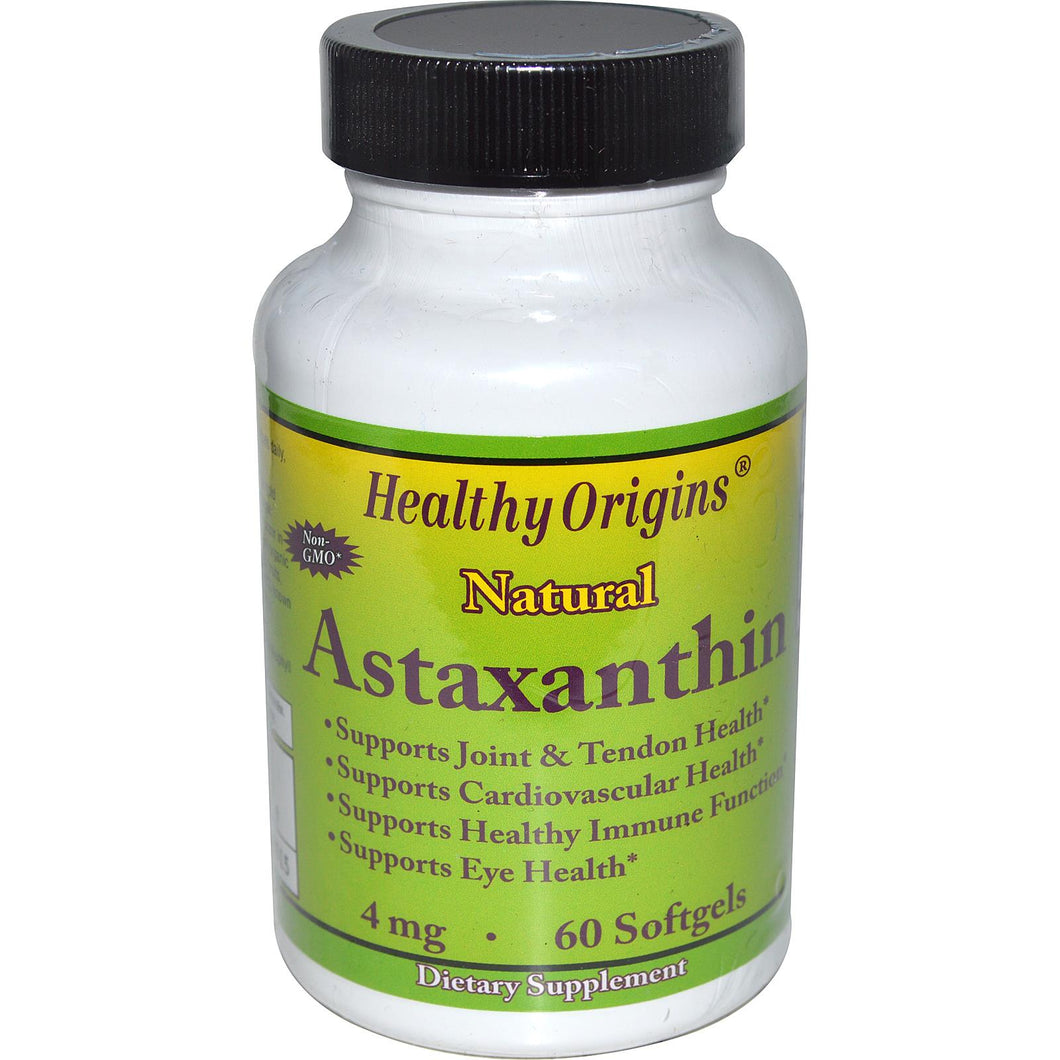 Healthy Origins, Astaxanthin, 4 mg, 60 Softgels - Dietary Supplement