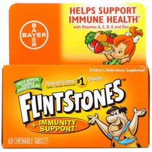 Load image into Gallery viewer, Flintstones, Children&#39;s Multivitamin Supplement + Immunity Support, Fruit, 60 Chewable Tablets