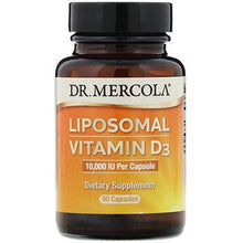 Load image into Gallery viewer, Dr. Mercola Liposomal Vitamin D3  10000 IU 90 Capsules