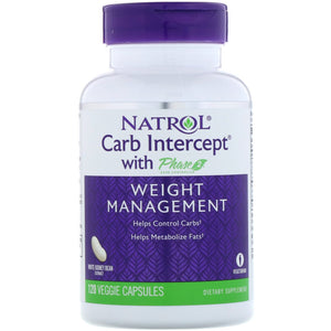 Natrol Carb Intercept with Phase 2 Carb Controller 1000mg 120 Veggie Capsules