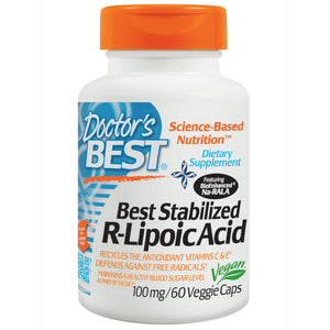 Doctor's Best, Best Stabilised R-Lipoic Acid, 100 mg, 60 VCaps