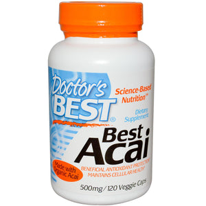 Doctor's Best, Best Acai, 500 mg, 120 VCaps - Dietary Supplement