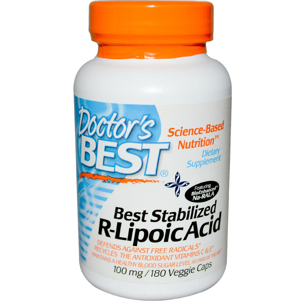 Doctor's Best Best Stabilized R-Lipoic Acid 100mg 180 VCaps