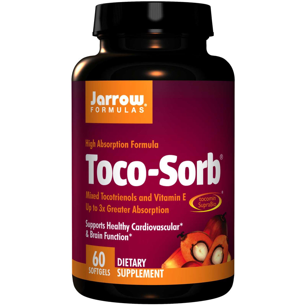 Jarrow Formulas Toco-Sorb Mixed Tocotrienols & Vitamin E 60 Softgels