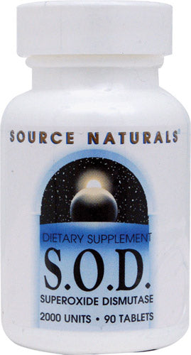 Source Naturals, S.O.D, 2000 Units, 90 Tablets - Dietary Supplement