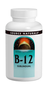 Source Naturals, B-12 Sublingual, 2000 mcg, 100 Tablets