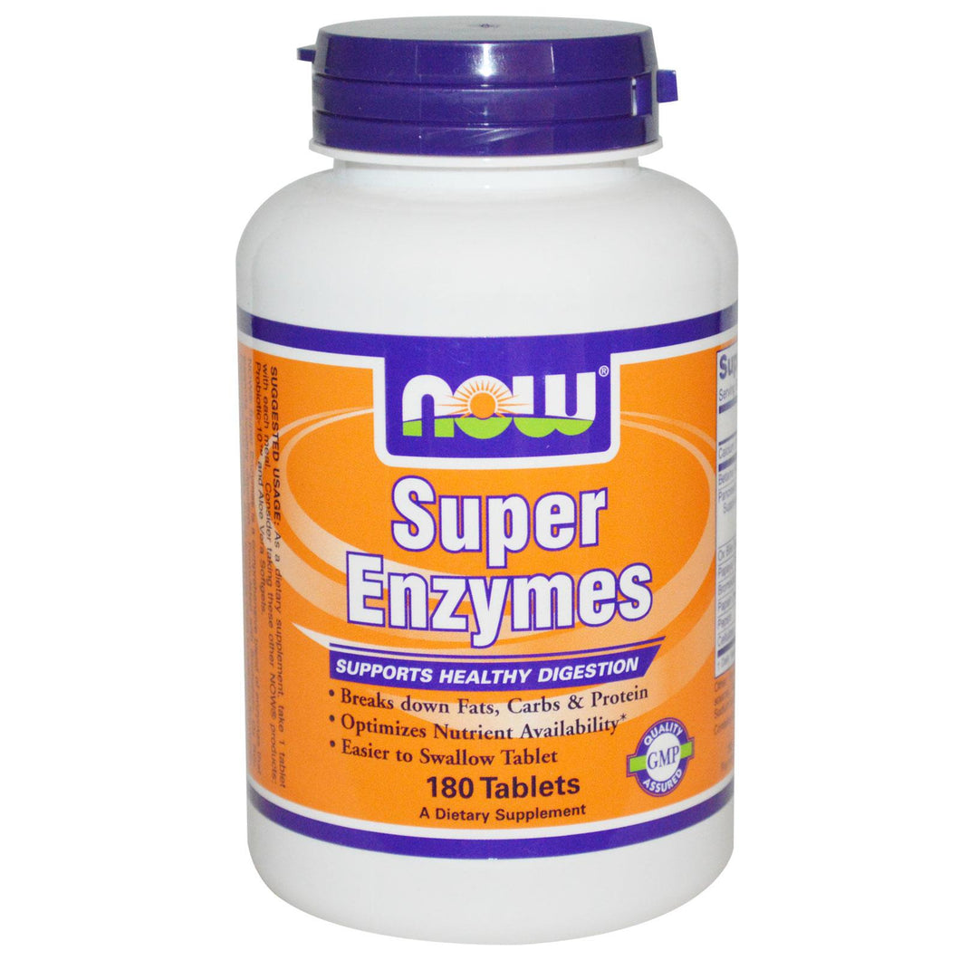 Now Foods Super Enzymes 180 Tablets - Dietary Supplement