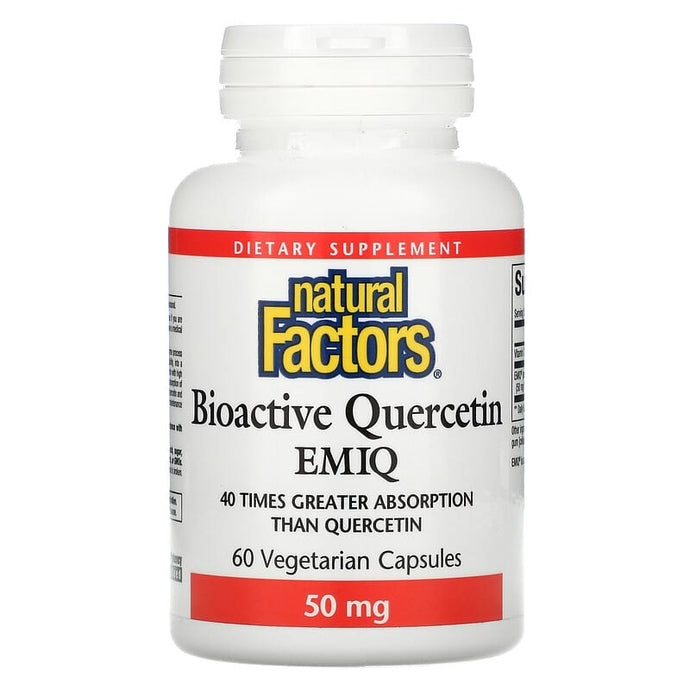 Natural Factors Biaoctive Quercetin EMIQ 50mg 60 Vegetarian Capsule