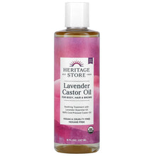 Load image into Gallery viewer, Heritage Store, Lavender Castor Oil, 8 fl oz (237 ml)