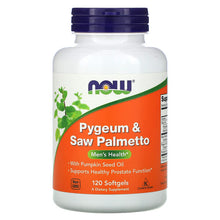 Load image into Gallery viewer, Now Foods Pygeum &amp; Saw Palmetto Mens Health 120 Softgels