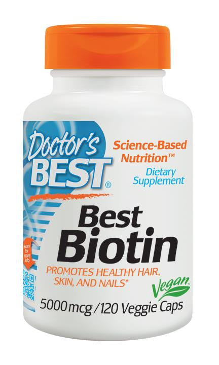 Doctor's Best Best Biotin 5000mcg 120 VCaps - Dietary Supplement