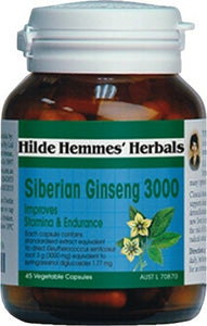 Hilde Hemmes Herbal's, Siberian Ginseng, 3000, 45 VCaps