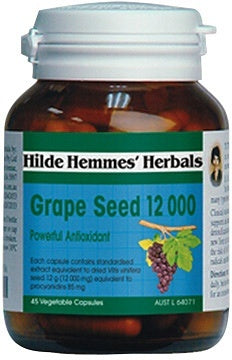 Hilde Hemmes Herbal's, Grape Seed 12,000, 45 VCaps