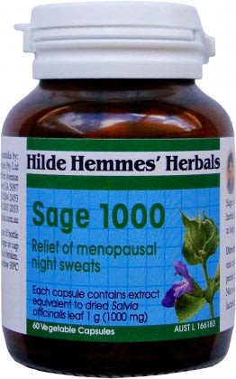 Hilde Hemmes Herbal's Sage 1000mg 60 VCaps - Herbal Supplement