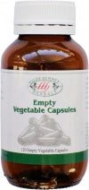 Hilde Hemmes Herbal's, Empty Vegetable Capsules, 120 Capsules (Empty)