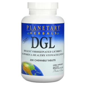 Planetary Herbals DGL Deglycyrrhizinated Licorice 200 Chewable Tablets