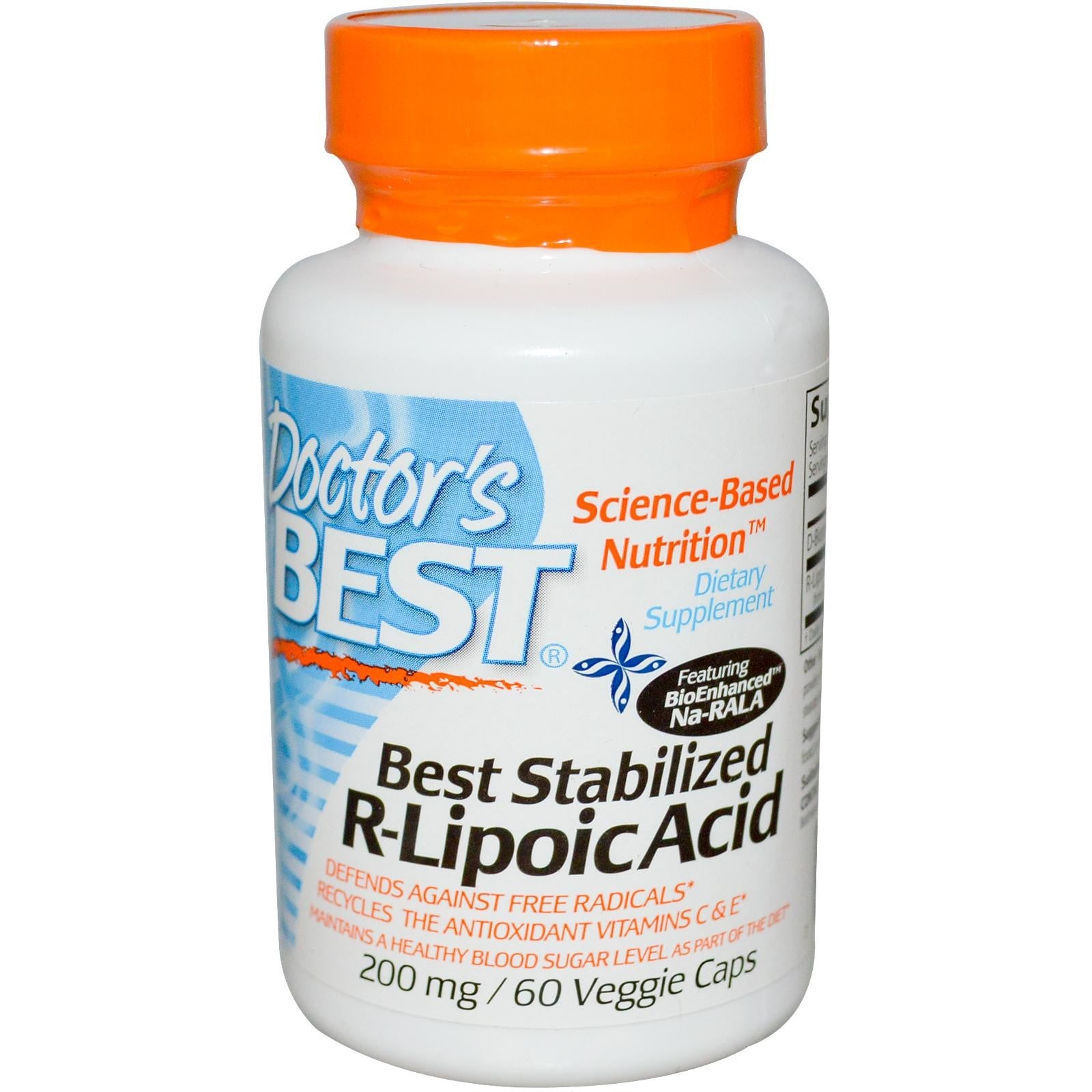 Doctor's Best Best Stabilised R Lipoic Acid 200mg 60 Capsules
