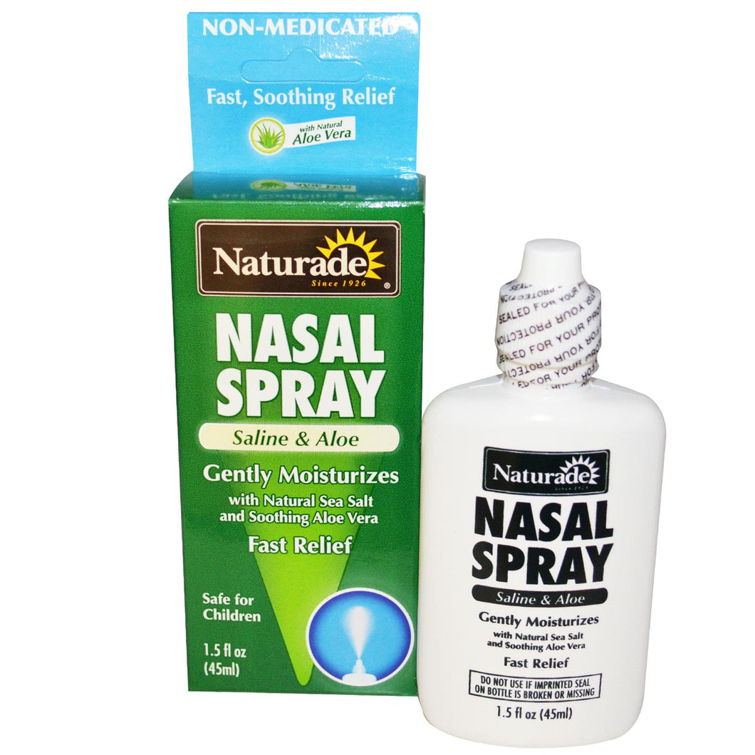 Naturade Nasal Spray Saline & Aloe 45 ml 1.5 fl oz