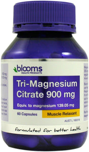 Blooms Health Products, Tri-Magnesium Citrate, 900 mg, 60 Capsules