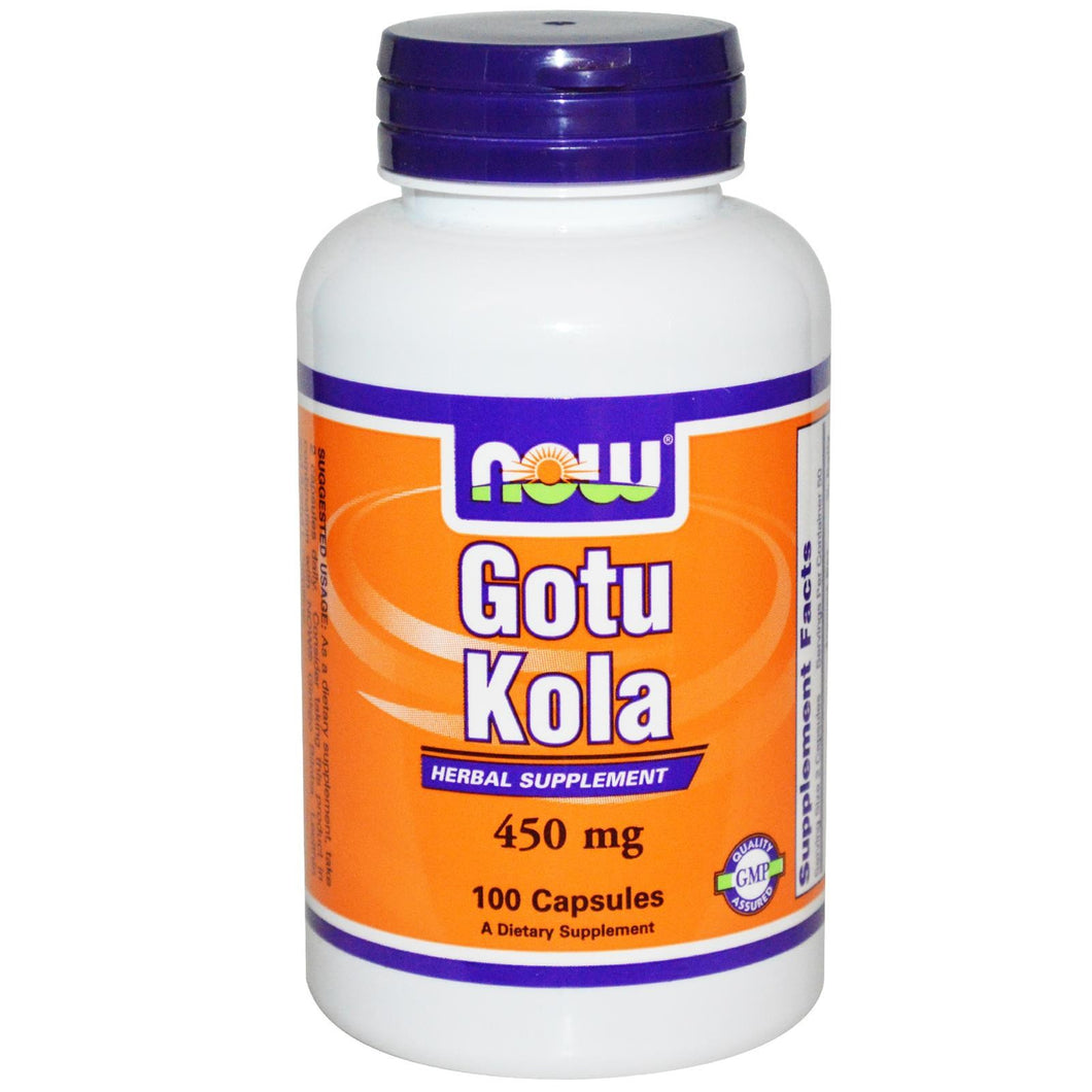 Now Foods Gotu-Kola 450mg 100 Capsules - Dietary Supplement