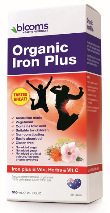 Blooms Health Products Organic Iron Plus 500ml - Health supplement
