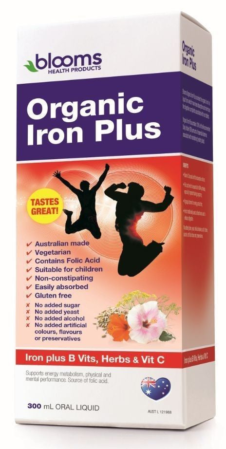 Blooms Health Products Organic Iron Plus 300ml - Health supplement