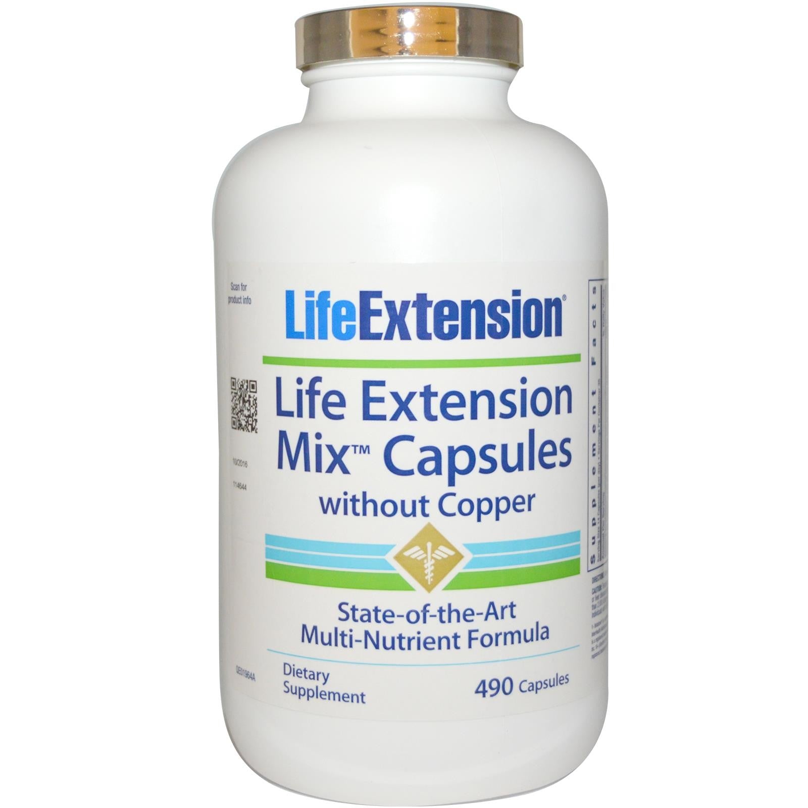 Life Extension, Mix Capsules, without Copper, 490 Capsules