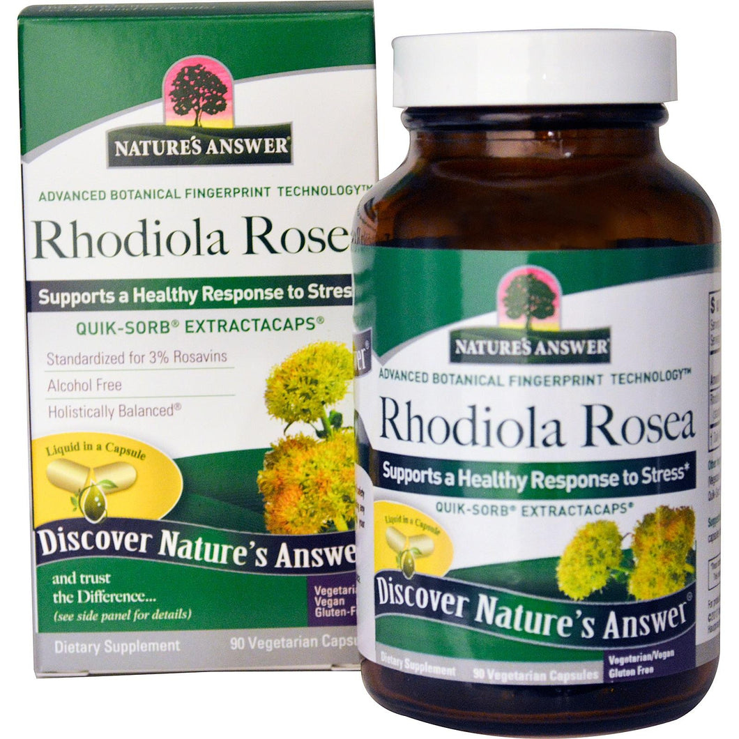 Nature's Answer, Rhodiola Rosea, 90 VCaps - Dietary Supplement