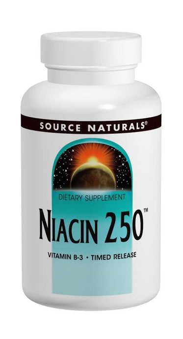 Source Naturals, Niacin 250, Time Released, 250 Tablets