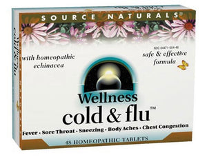 Source Naturals, Wellness, Cold & Flu, 48 Homeopathic Tablets