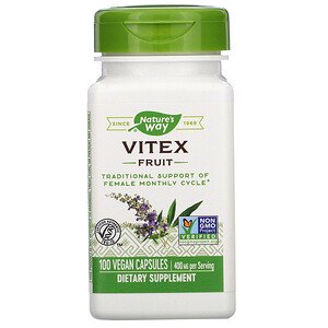 Nature's Way Vitex Fruit 400mg 100 Vegan Capsules