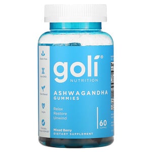 Goli Nutrition Ashwagandha Gummies Mixed Berry 60 Gummies