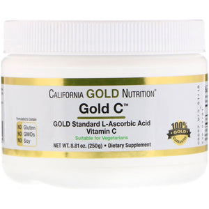 California Gold Nutrition Gold Ascorbic Acid Powder 8.81 oz (250g) - Vitamin C