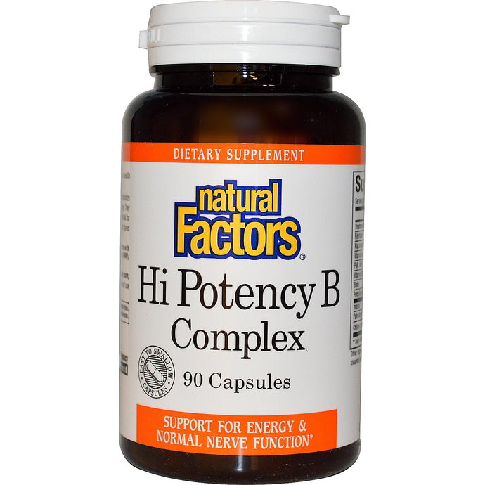 Natural Factors, Hi Potency B Complex, 90 Capsules