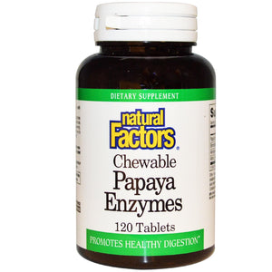 Natural Factors Papaya Enzymes Chewable 120 Tablets