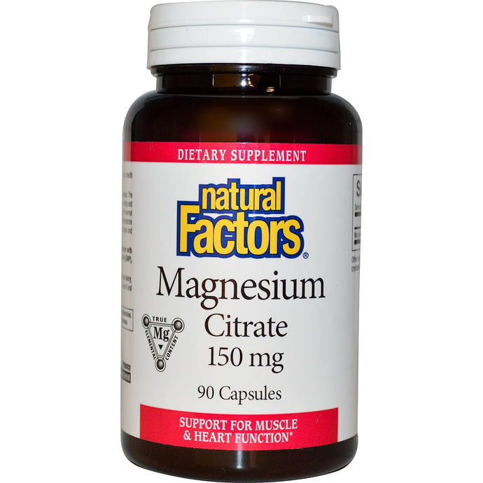 Natural Factors, Magnesium Citrate, 150 mg, 90 Capsules