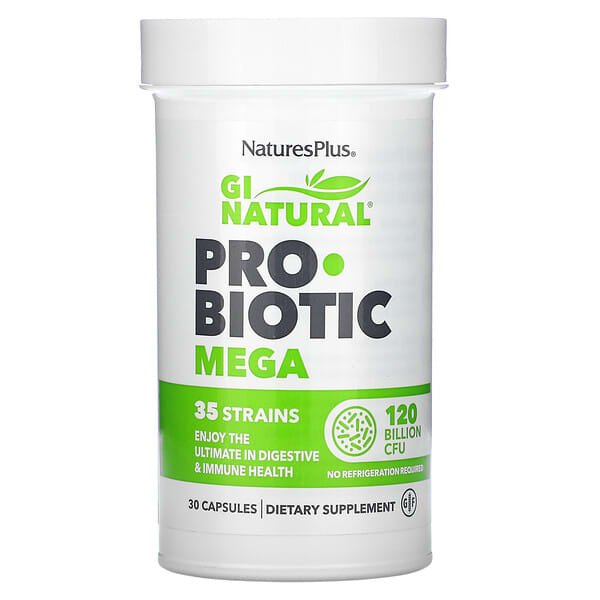 Nature's Plus GI Natural Probiotic Mega 120 Billion CFU 30 Capsules